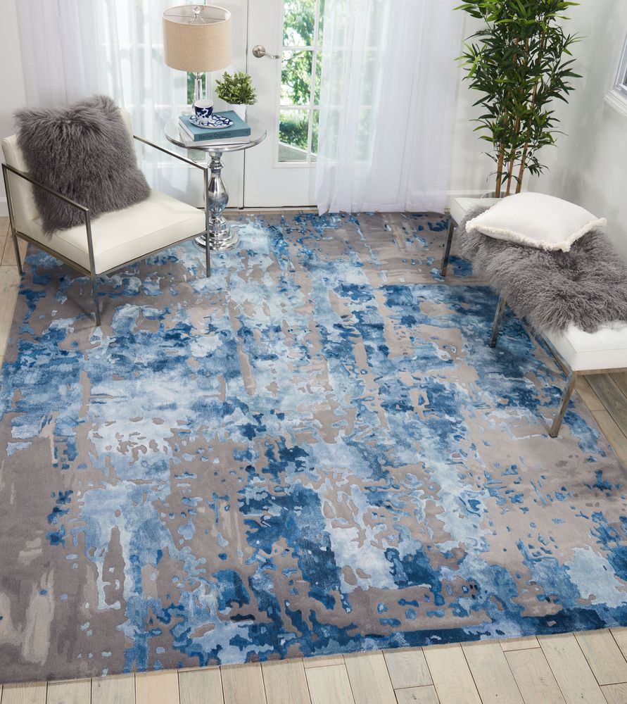 Nourison Prismatic PRS10 Rug - Blue &amp; Grey