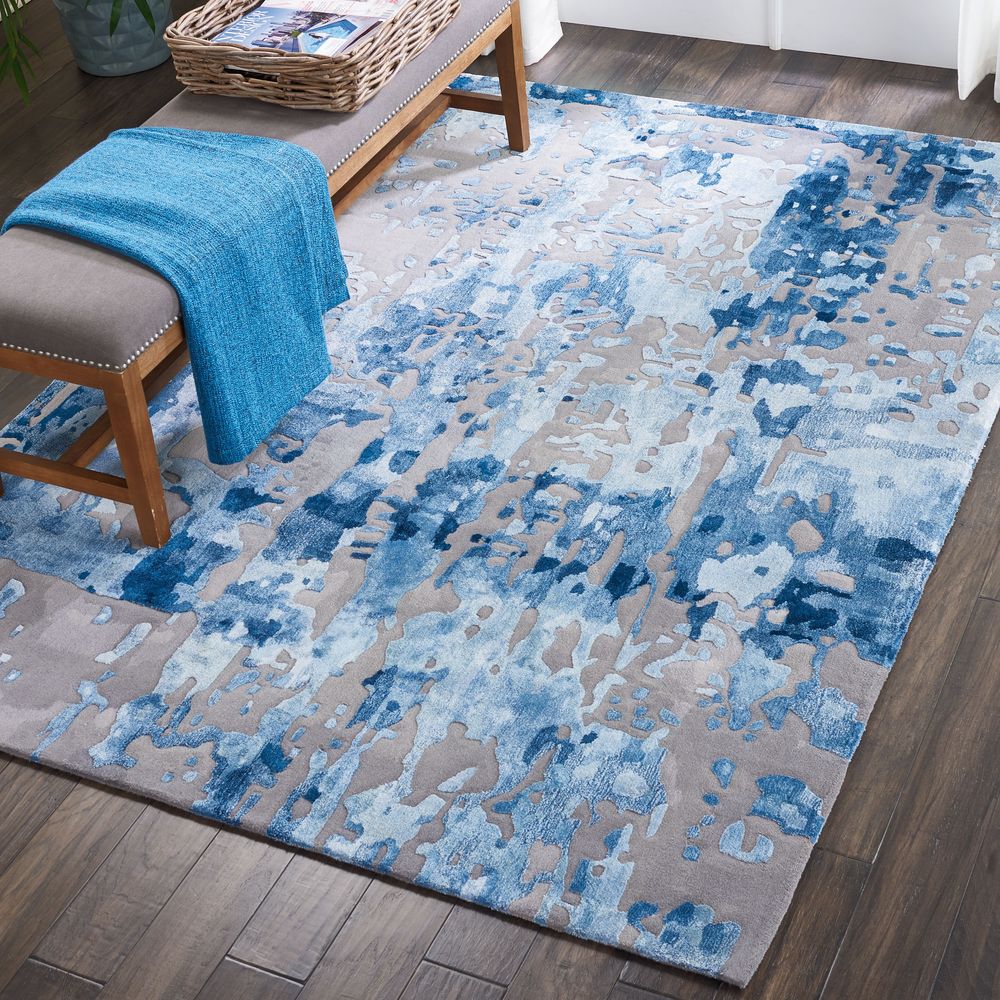 Nourison Prismatic PRS10 Rug - Blue &amp; Grey