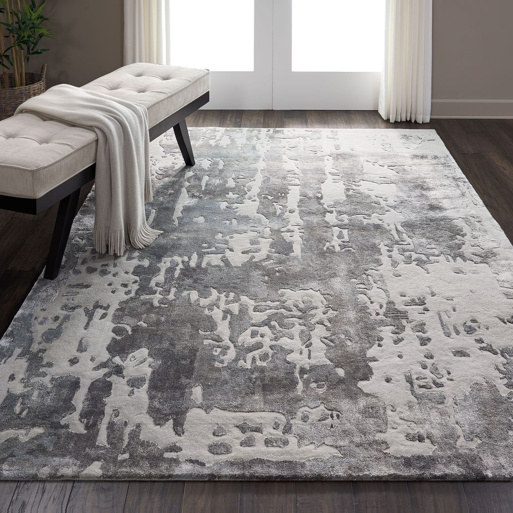 Nourison Prismatic PRS12 Rug - Silver Grey