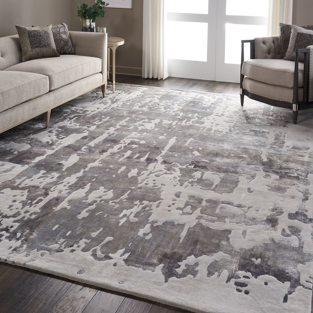 Nourison Prismatic PRS12 Rug - Silver Grey