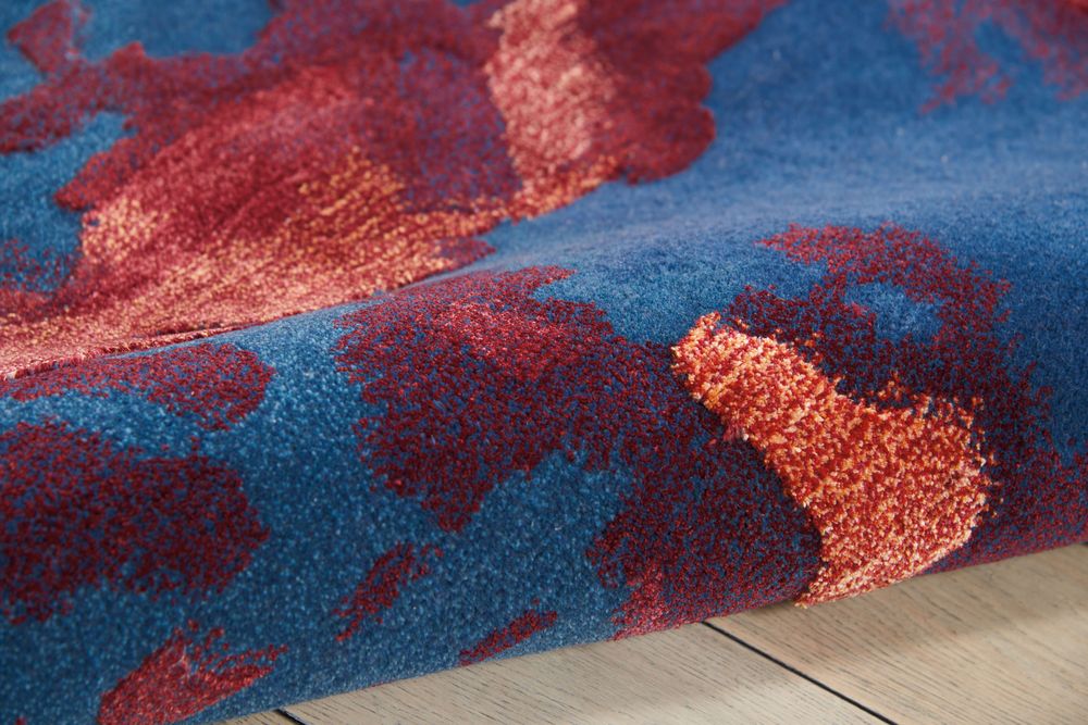 Nourison Prismatic PRS13 Rug - Blue &amp; Flame