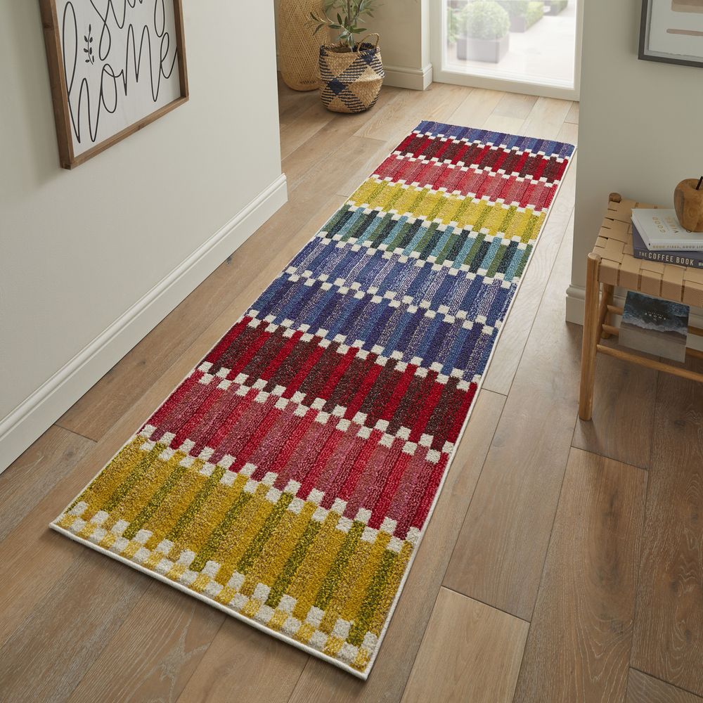 Concept Looms Carnaval CAR108 Runner Rug - Multicolour