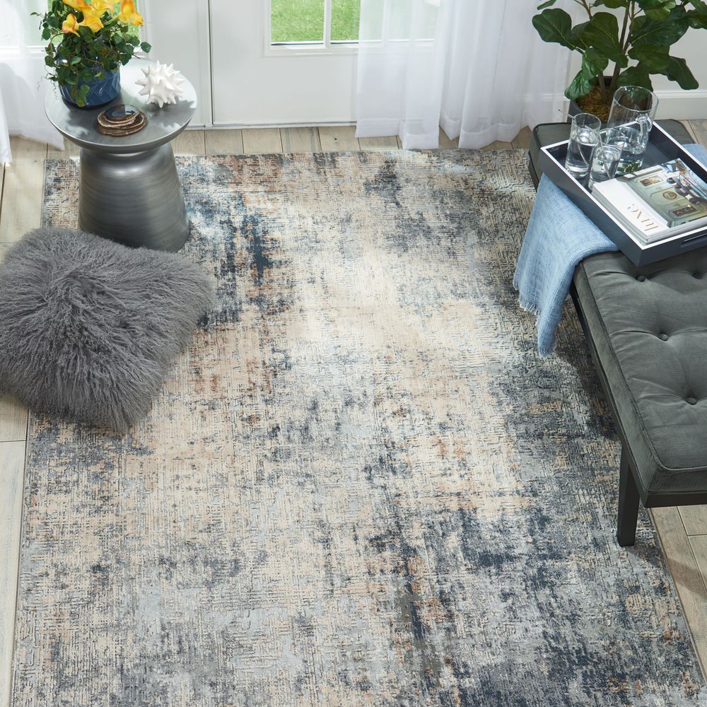 Nourison Rustic Textures RUS01 Rug - Grey &amp; Biege