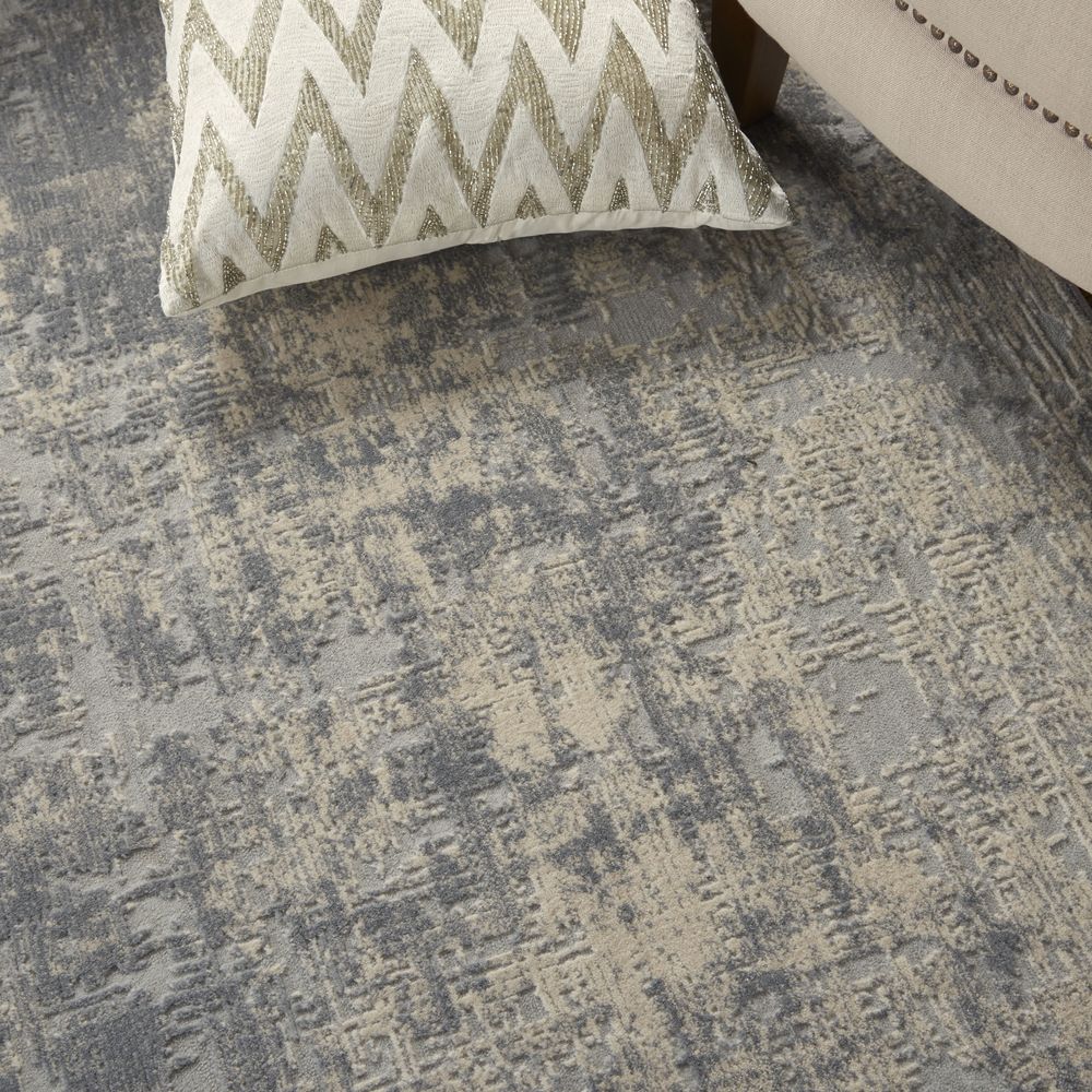 Nourison Rustic Textures RUS01 Rug - Ivory &amp; Silver