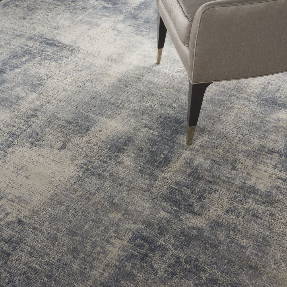 Nourison Rustic Textures RUS02 Rug - Blue &amp; Ivory