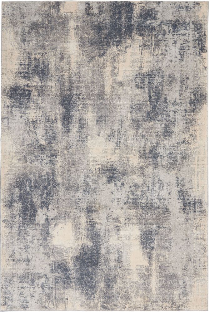 Nourison Rustic Textures RUS02 Rug - Blue &amp; Ivory