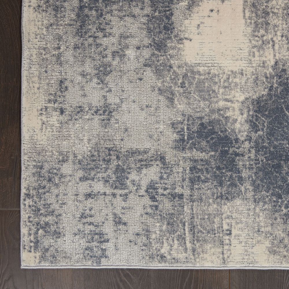 Nourison Rustic Textures RUS02 Rug - Blue &amp; Ivory