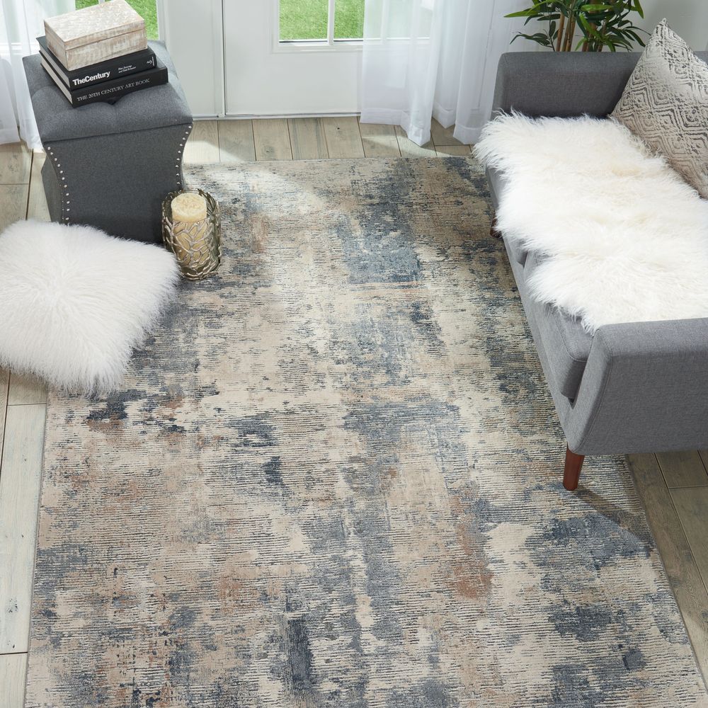 Nourison Rustic Textures RUS05 Rug - Beige &amp; Grey