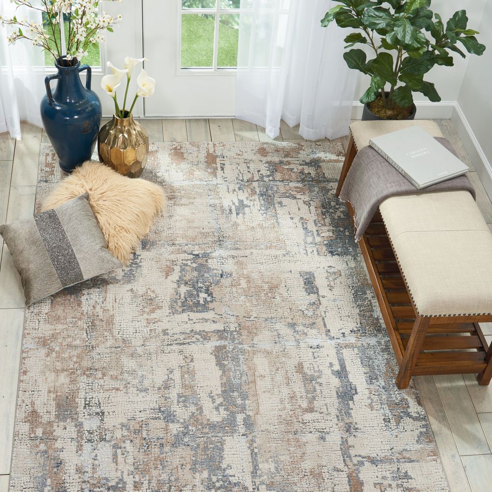 Nourison Rustic Textures RUS06 Rug - Beige &amp; Grey