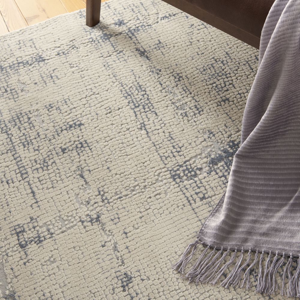 Nourison Rustic Textures RUS06 Rug - Ivory &amp; Blue