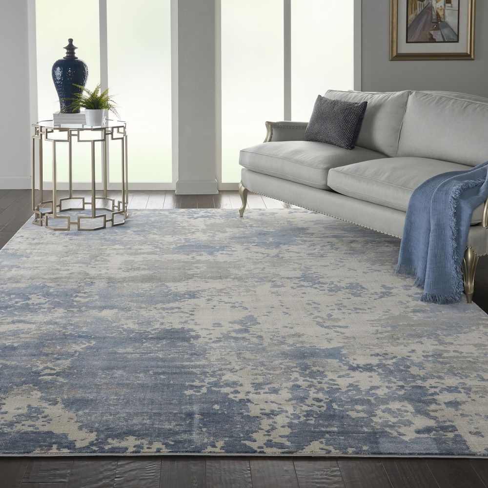 Nourison Rustic Textures RUS08 Rug - Grey &amp; Blue