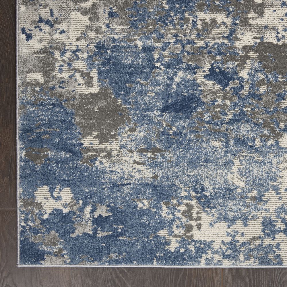 Nourison Rustic Textures RUS08 Rug - Grey &amp; Blue