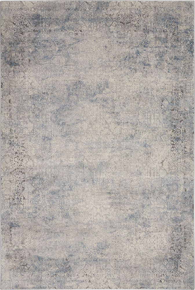 Nourison Rustic Textures RUS09 Rug - Ivory &amp; Light Blue