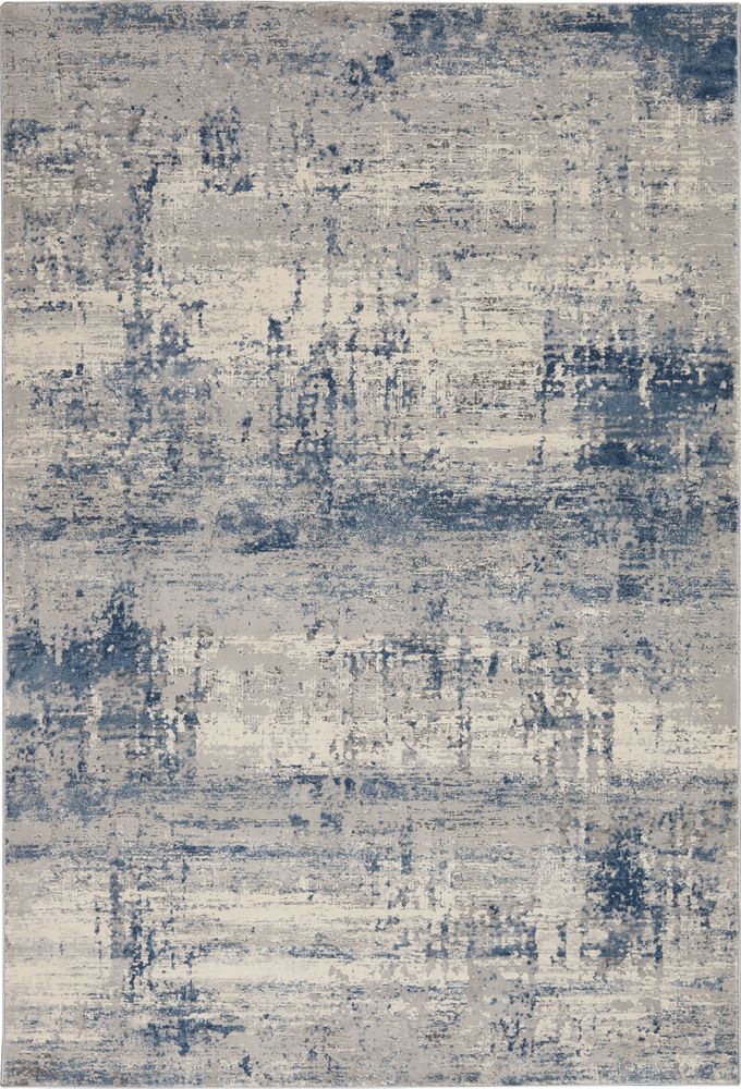 Nourison Rustic Textures RUS10 Rug - Ivory &amp; Blue