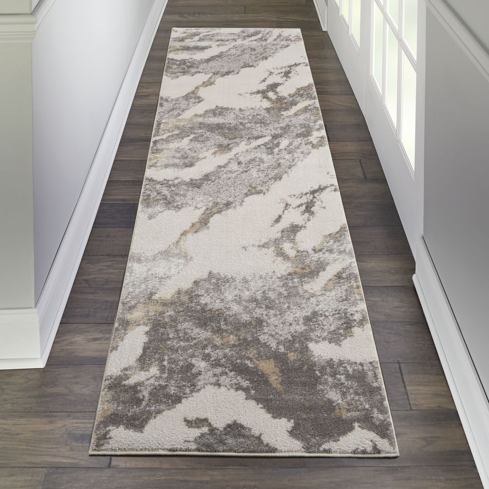 Nourison Silky Textures SLY03 Rug - Brown &amp; Ivory