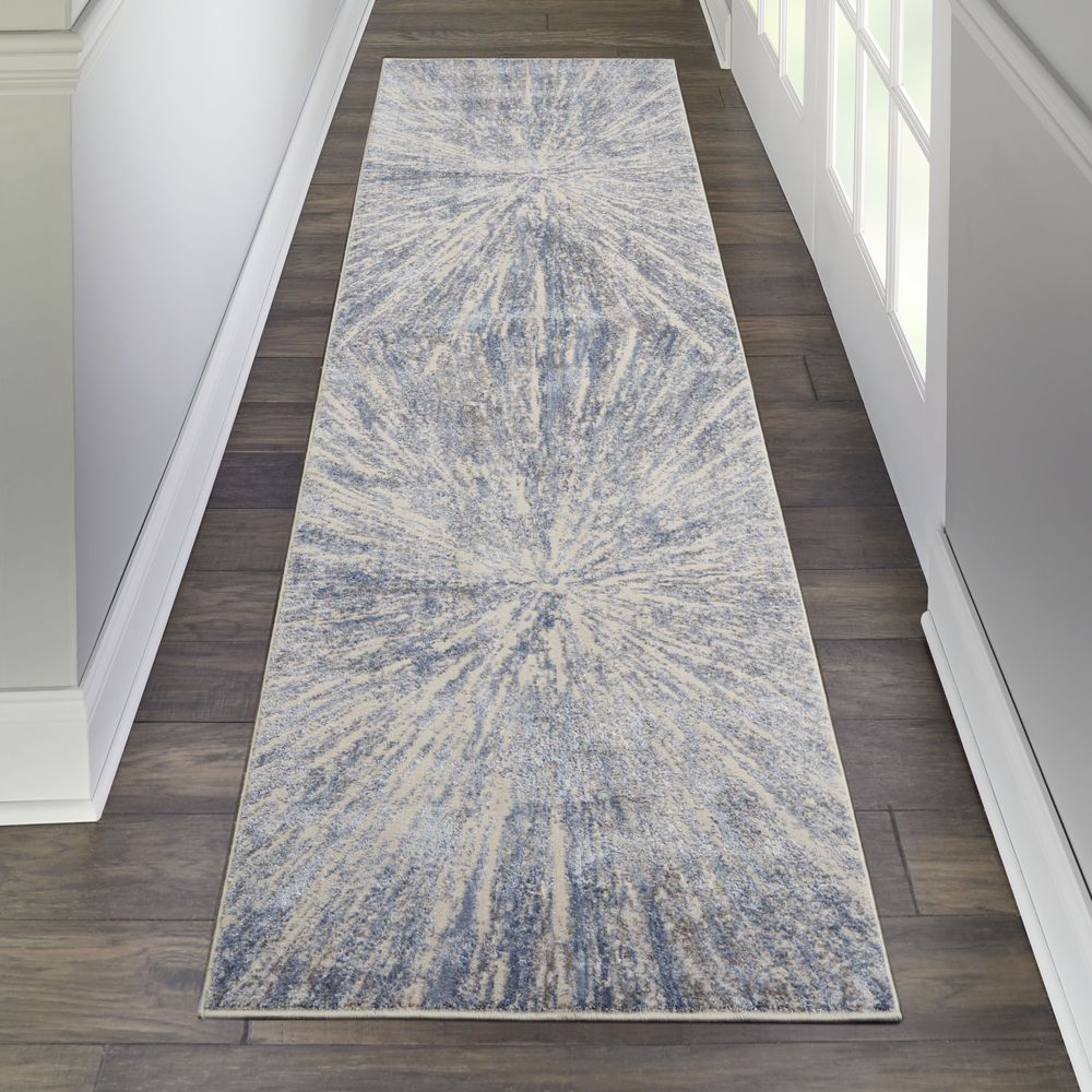 Nourison Silky Textures SLY05 Rug - Blue &amp; Grey