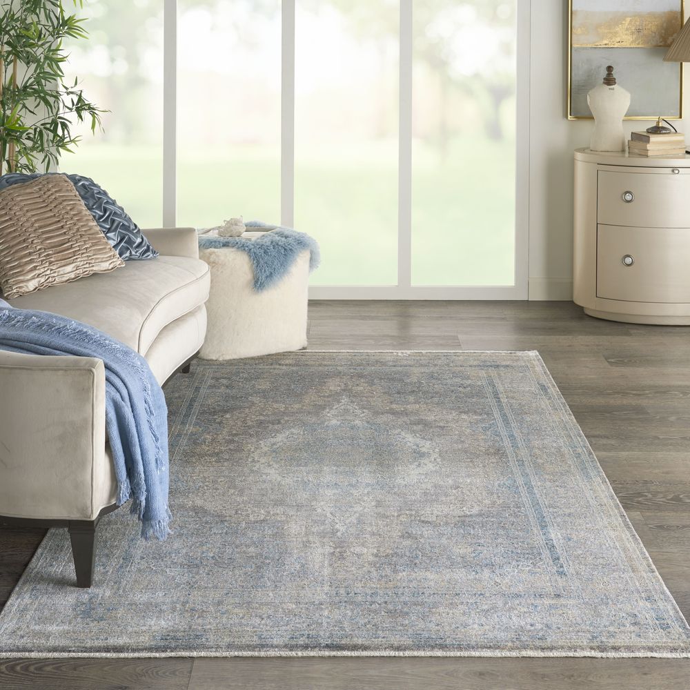 Nourison Starry Nights STN06 Rug - Cream &amp; Blue