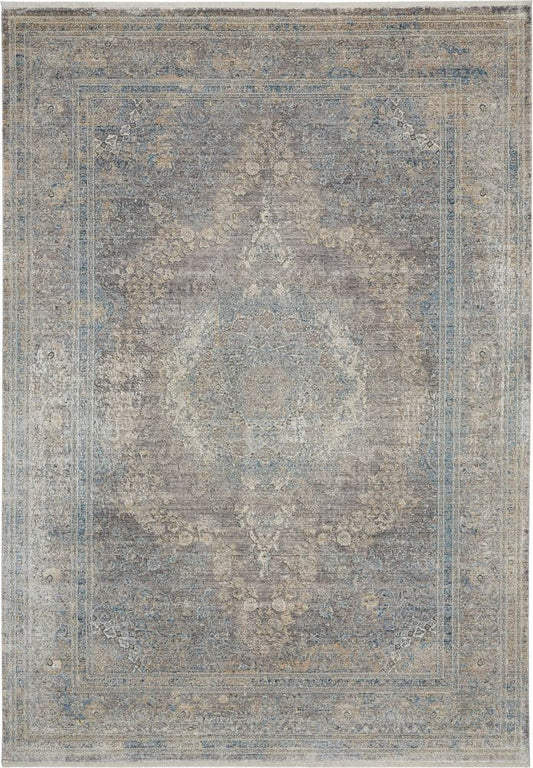 Nourison Starry Nights STN06 Rug - Cream &amp; Blue