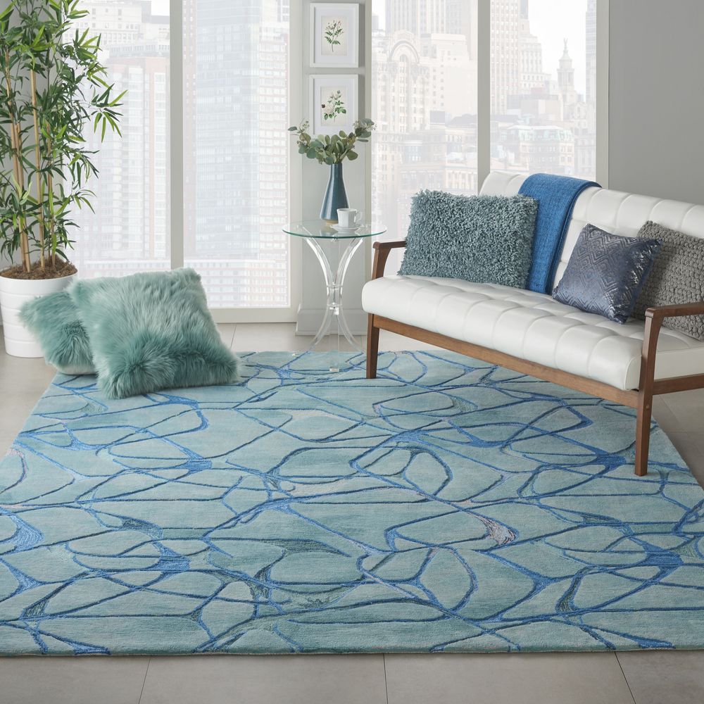 Nourison Symmetry SMM05 Rug - Aqua