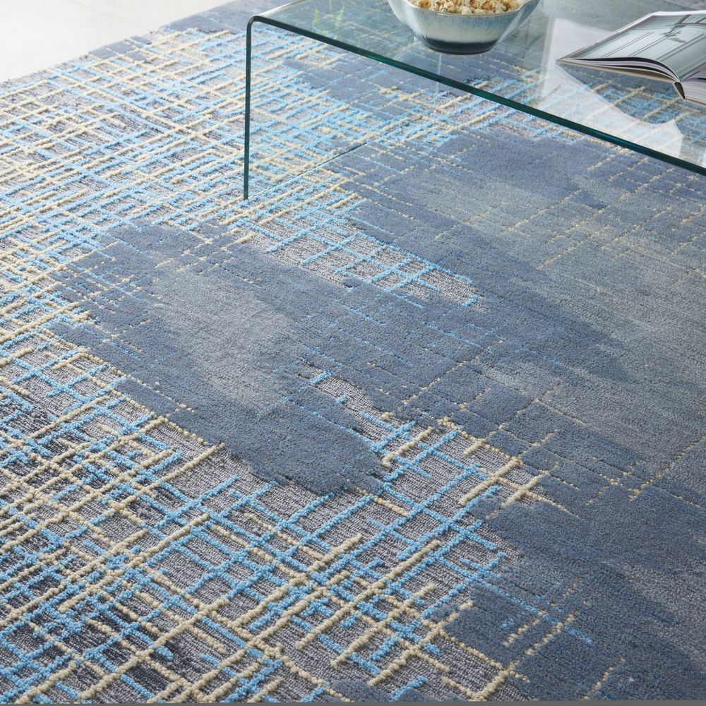 Nourison Symmetry SMM08 Rug - Blue &amp; Beige