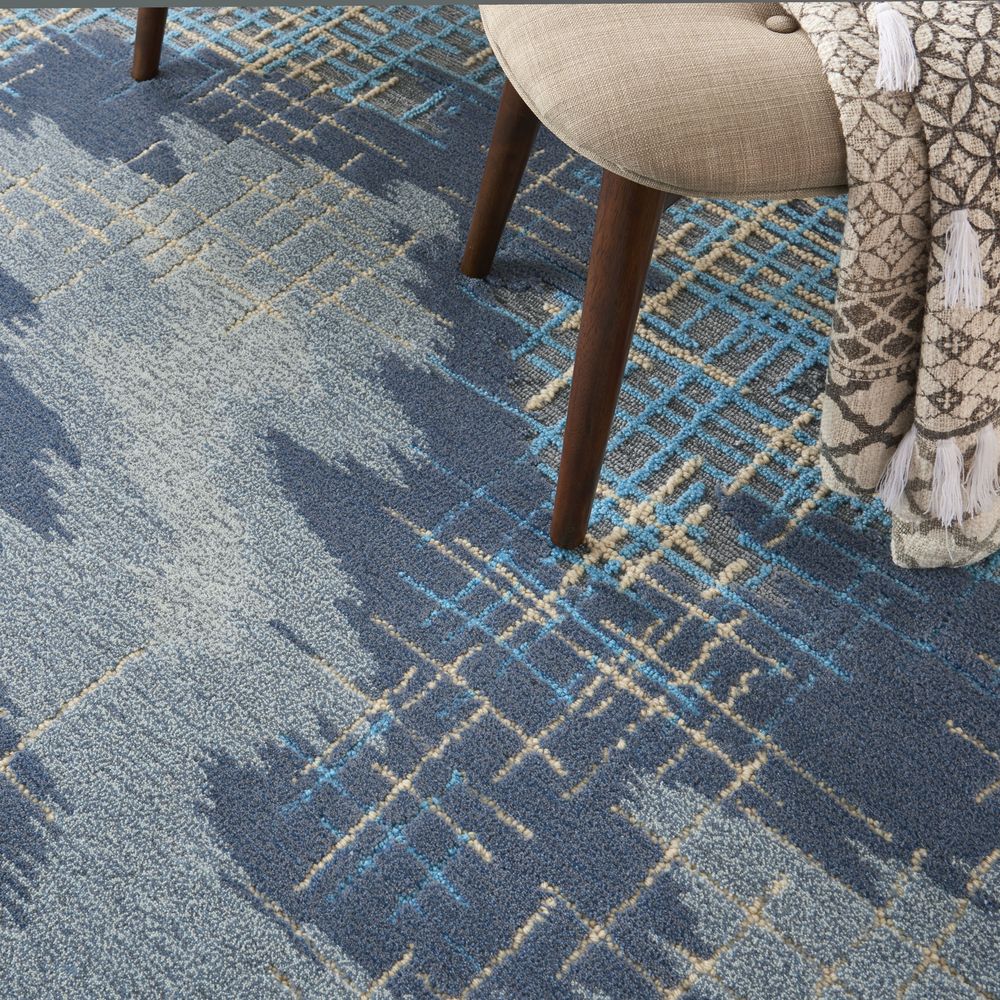 Nourison Symmetry SMM08 Rug - Blue &amp; Beige