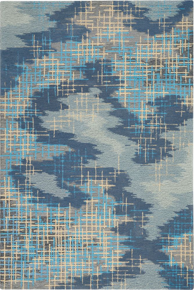 Nourison Symmetry SMM08 Rug - Blue &amp; Beige