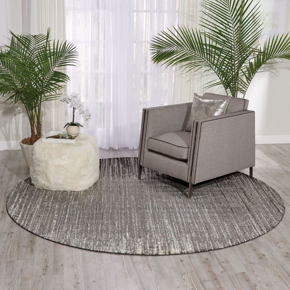 Nourison Twilight TWI14 Round Rug - Smoke