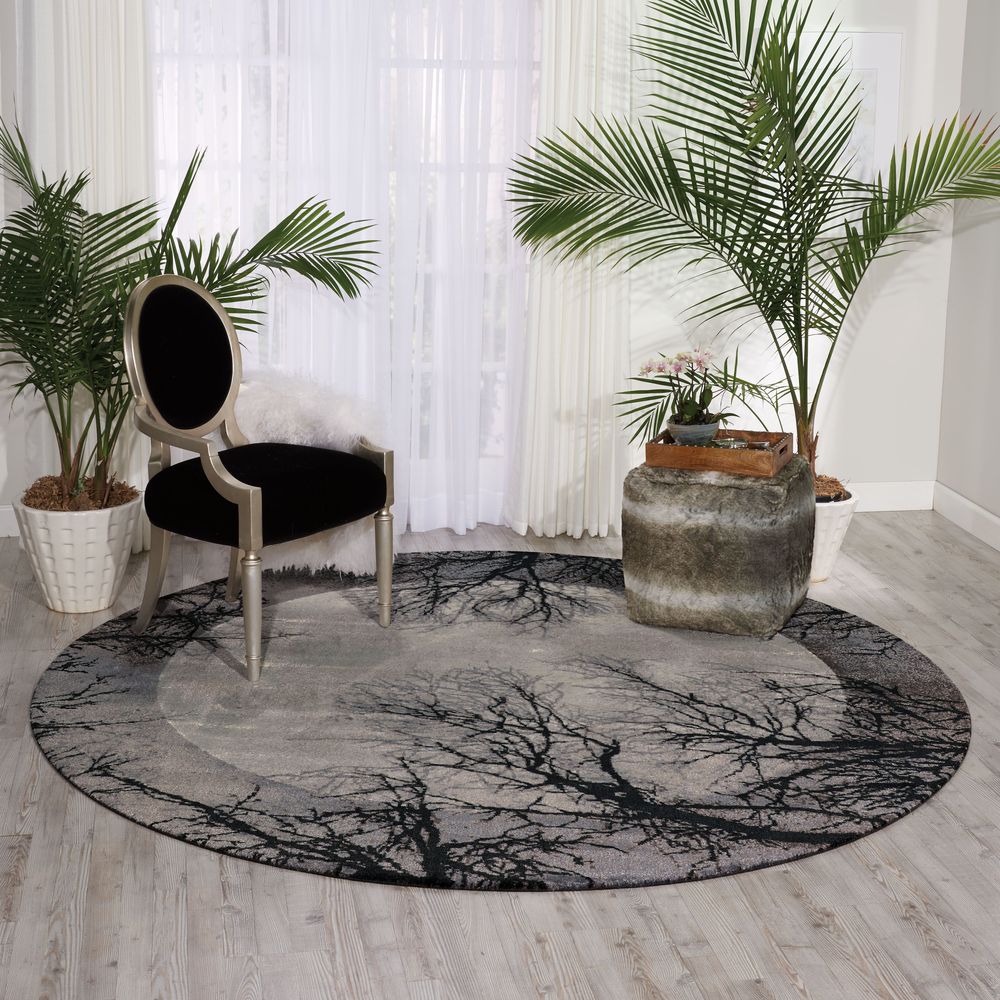 Nourison Twilight TWI17 Round Rug - Moon