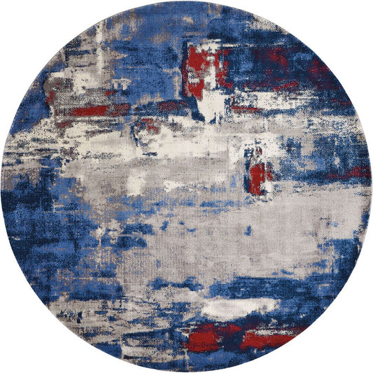 Nourison Twilight TWI20 Round Rug - Grey &amp; Blue