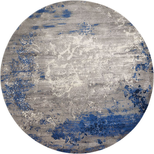 Nourison Twilight TWI22 Round Rug - Blue &amp; Grey