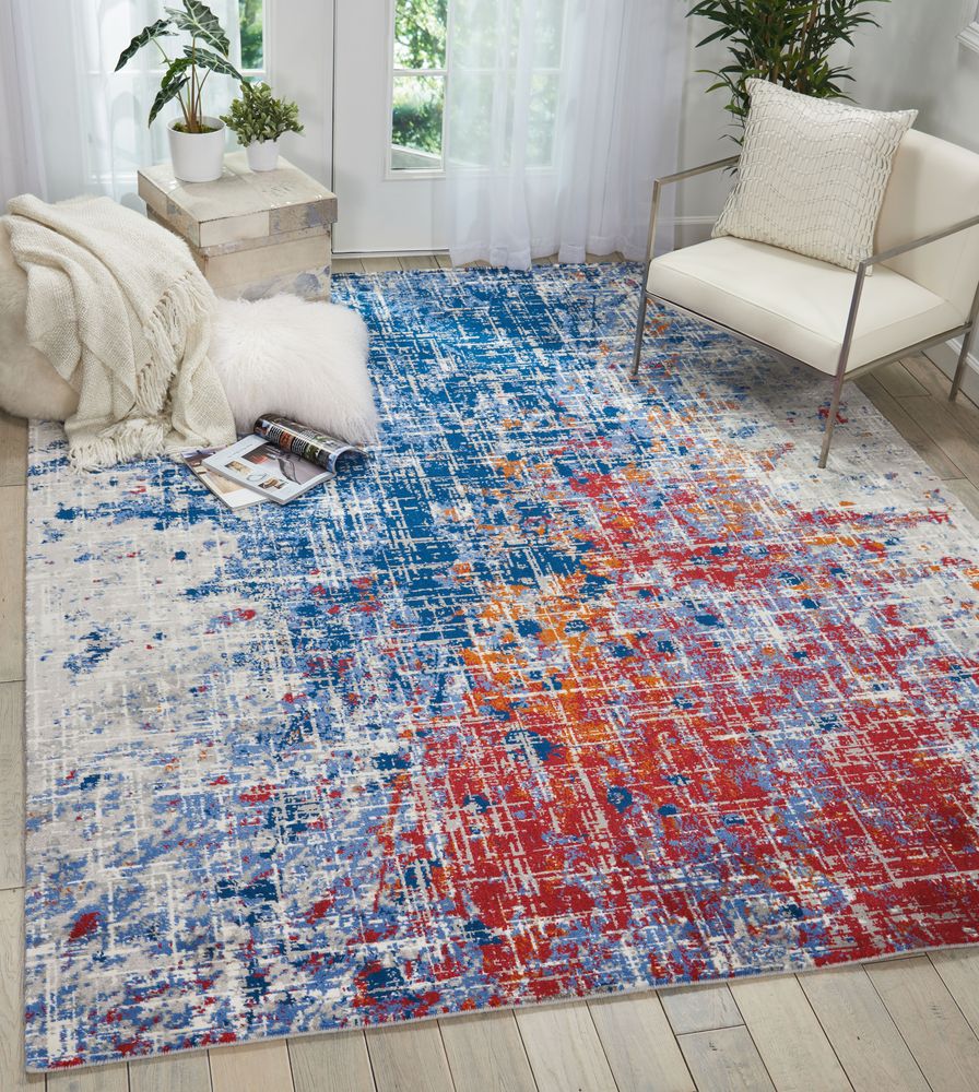 Nourison Twilight TWI25 Rug - Red &amp; Blue