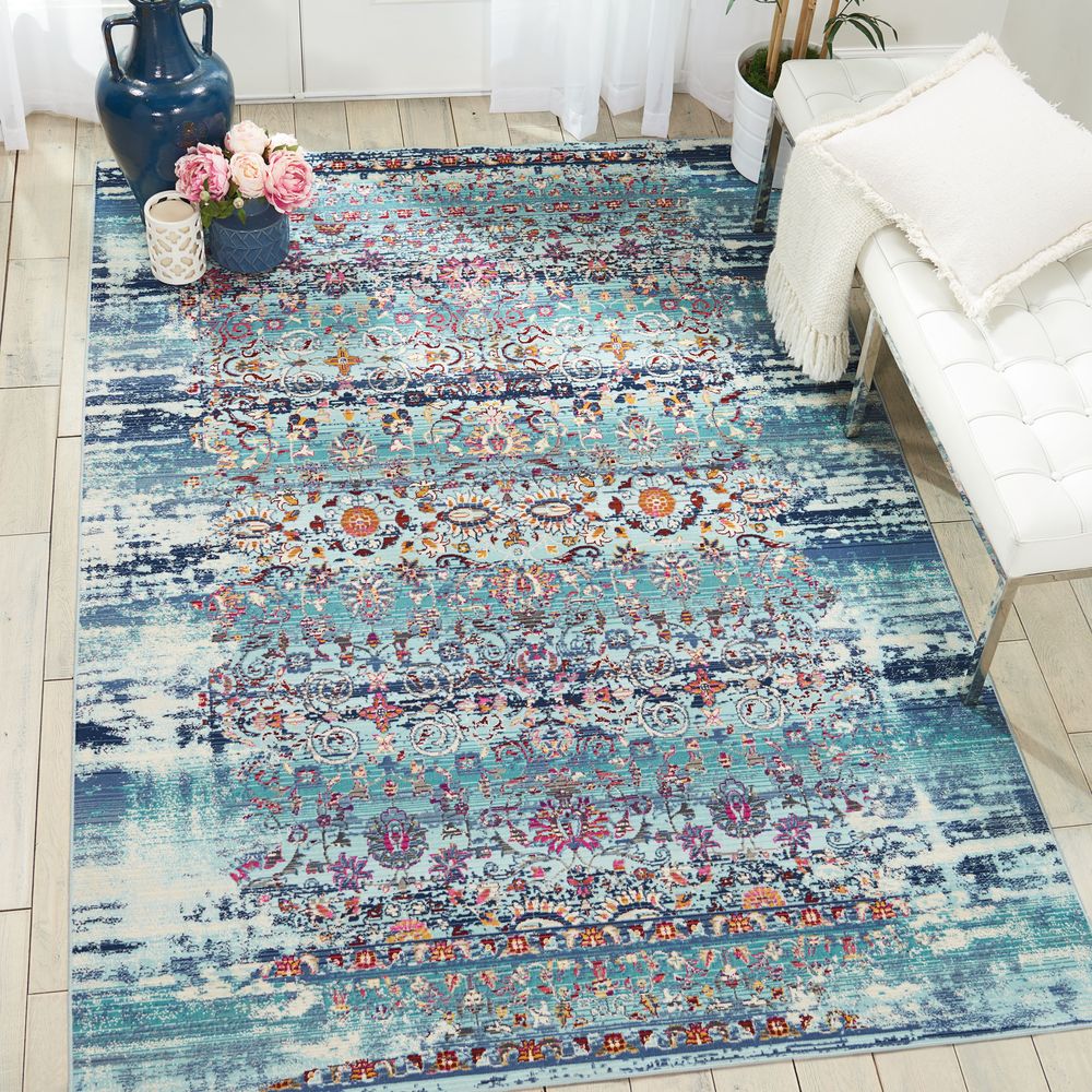 Nourison Vintage Kashan VKA02 Rug - Blue