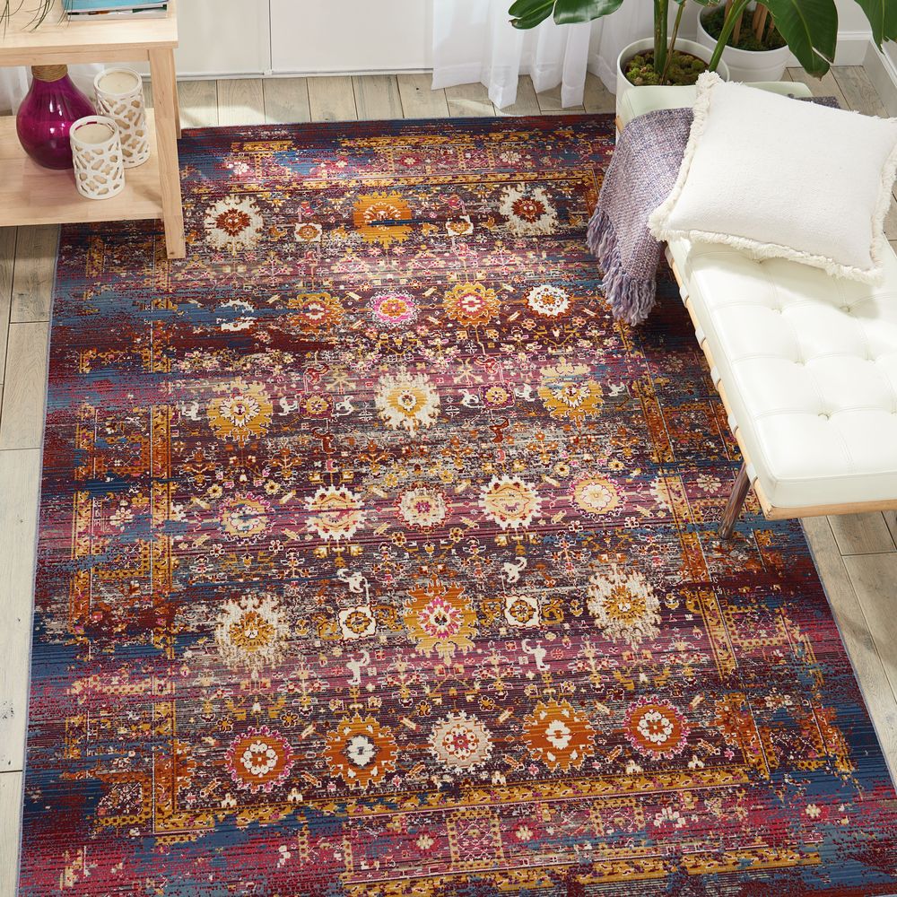 Nourison Vintage Kashan VKA03 Rug - Red &amp; Multicolour
