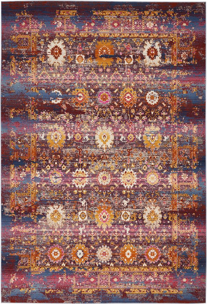 Nourison Vintage Kashan VKA03 Rug - Red &amp; Multicolour