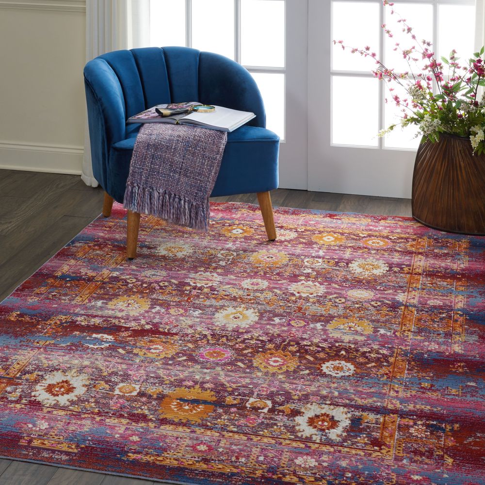 Nourison Vintage Kashan VKA03 Rug - Red &amp; Multicolour