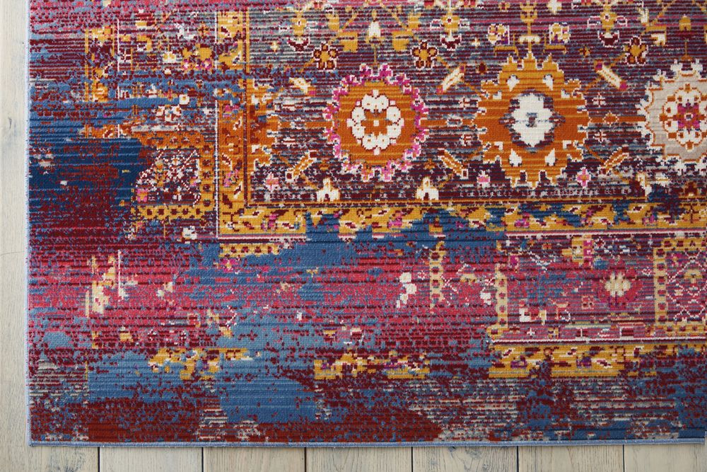 Nourison Vintage Kashan VKA03 Rug - Red &amp; Multicolour