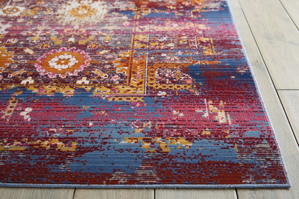 Nourison Vintage Kashan VKA03 Rug - Red &amp; Multicolour