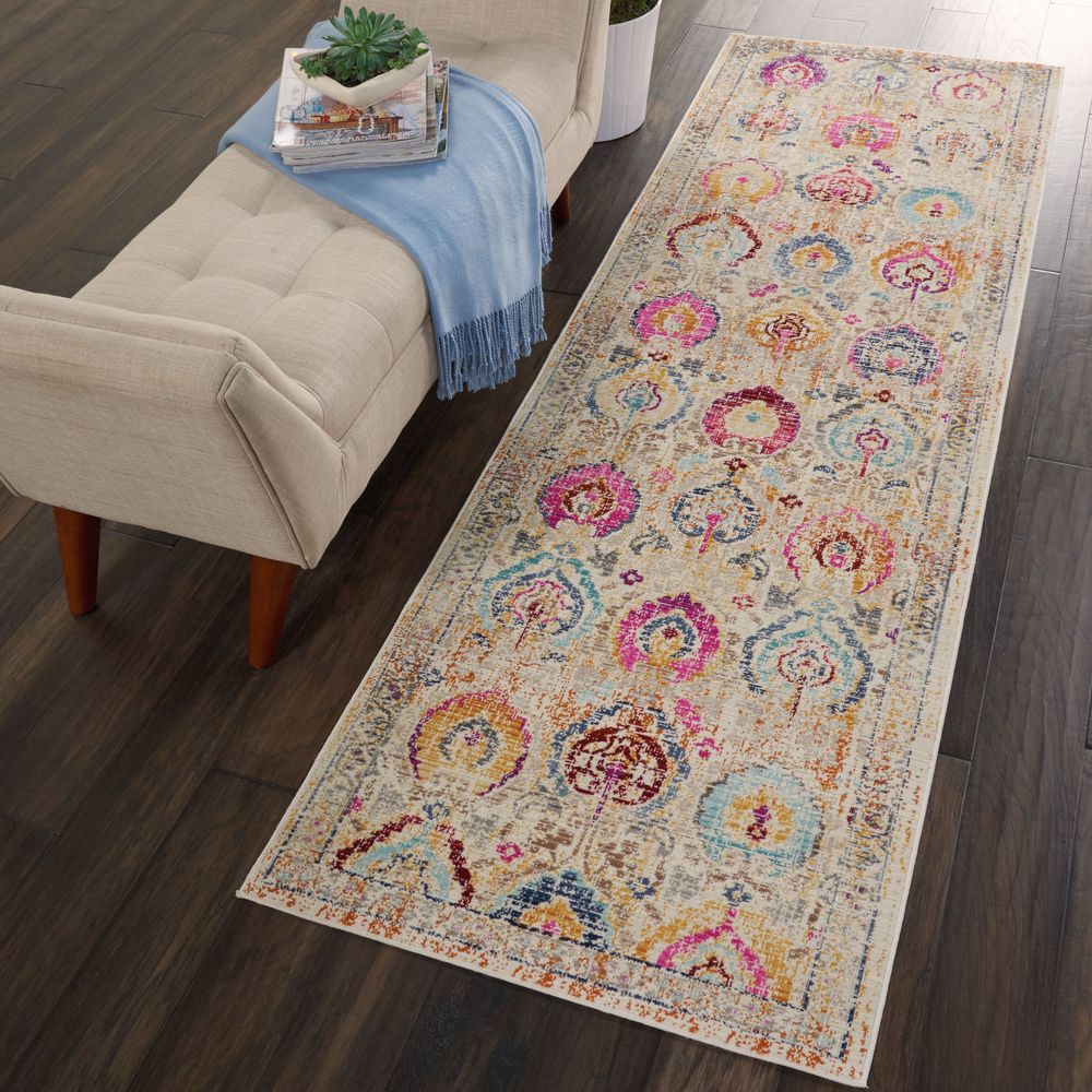 Nourison Vintage Kashan VKA04 Rug - Ivory &amp; Multicolour
