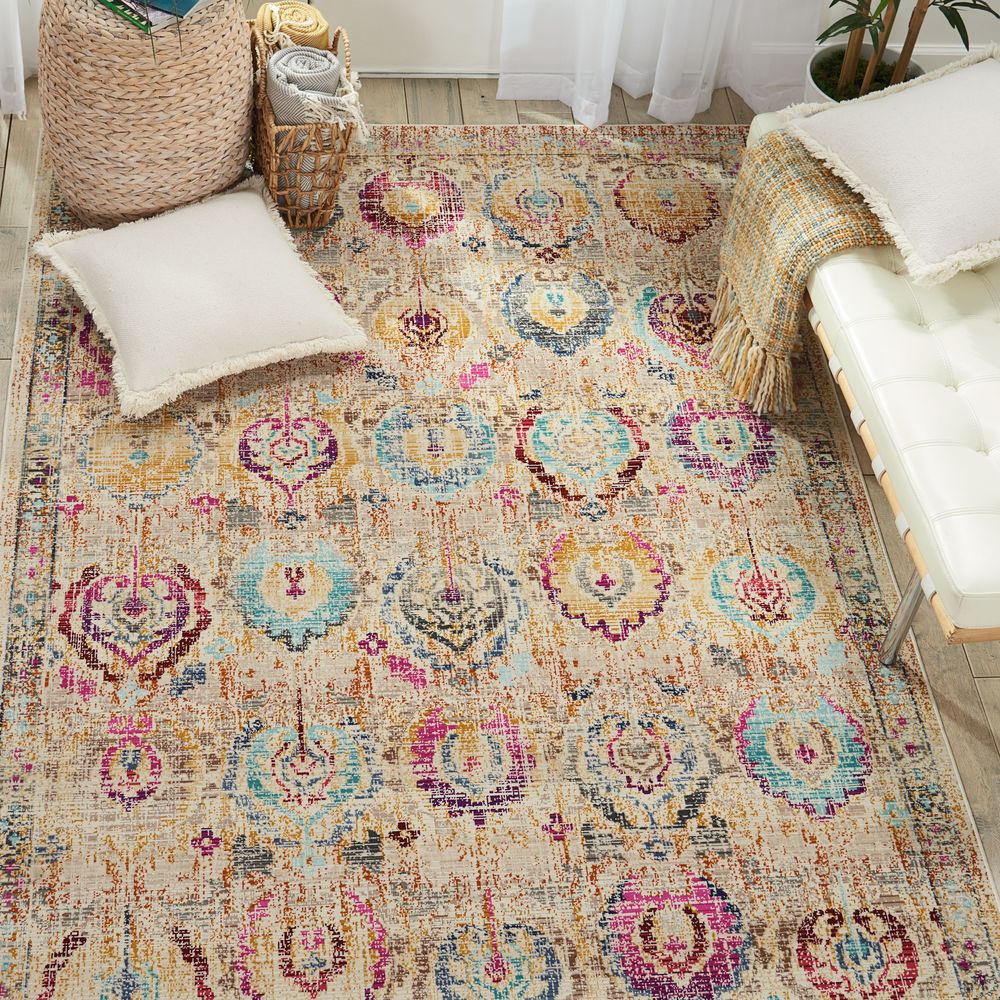 Nourison Vintage Kashan VKA04 Rug - Ivory &amp; Multicolour