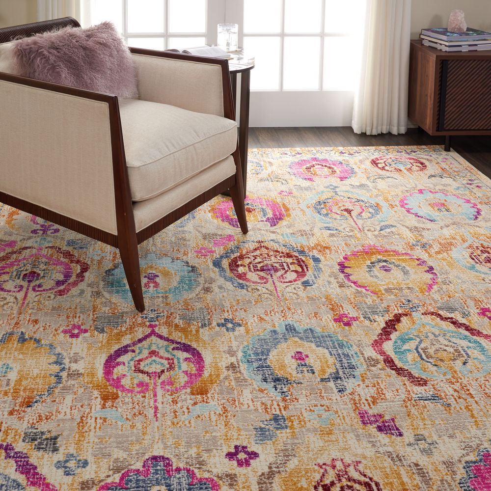 Nourison Vintage Kashan VKA04 Rug - Ivory &amp; Multicolour