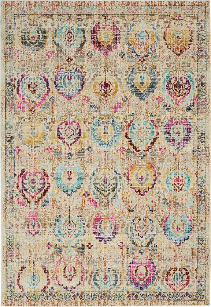 Nourison Vintage Kashan VKA04 Rug - Ivory &amp; Multicolour
