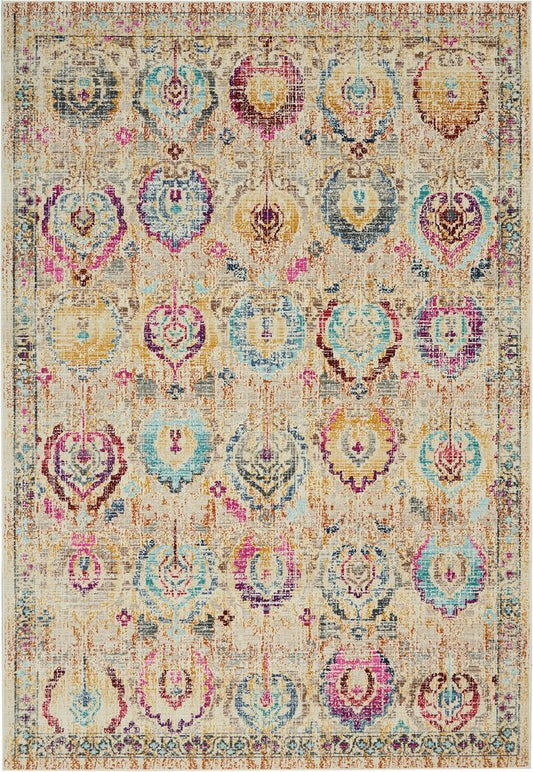 Nourison Vintage Kashan VKA04 Rug - Ivory &amp; Multicolour