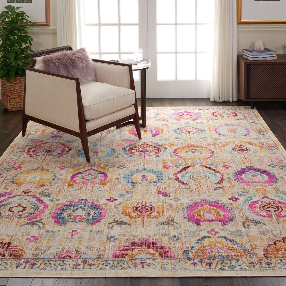 Nourison Vintage Kashan VKA04 Rug - Ivory &amp; Multicolour