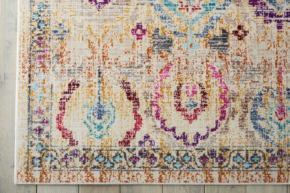 Nourison Vintage Kashan VKA04 Rug - Ivory &amp; Multicolour