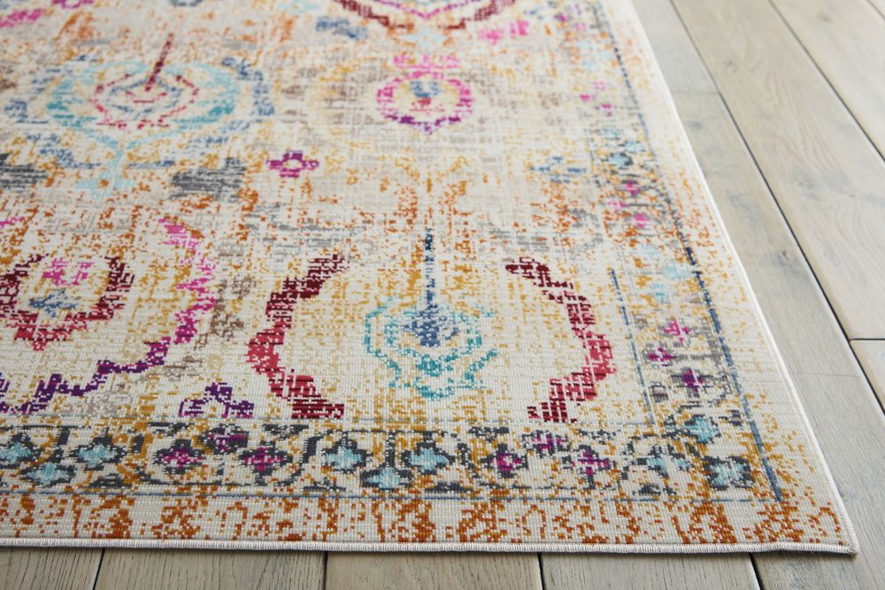 Nourison Vintage Kashan VKA04 Rug - Ivory &amp; Multicolour