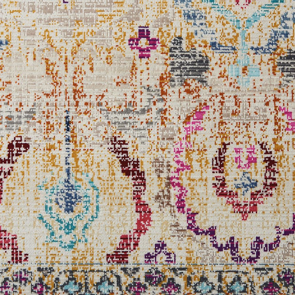 Nourison Vintage Kashan VKA04 Rug - Ivory &amp; Multicolour