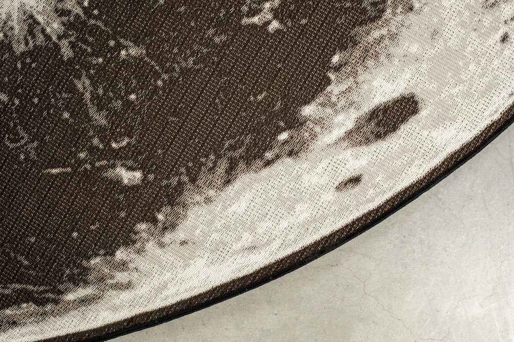 Zuiver Moon Round Rug - Stone Grey